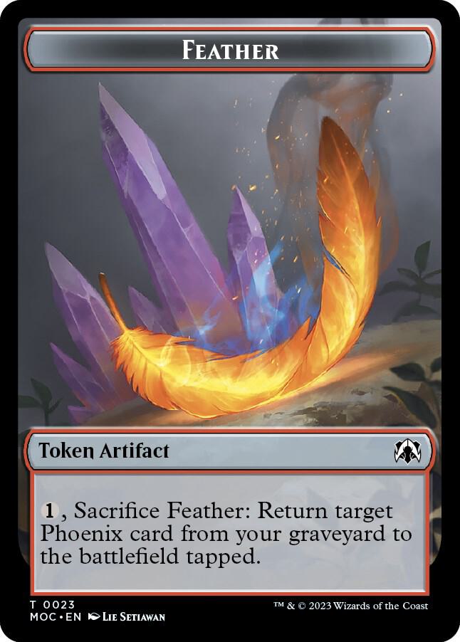 Feather Servo Double sided Token 23 // 42 (Commander: March of the Machine)  | Good Games Modbury