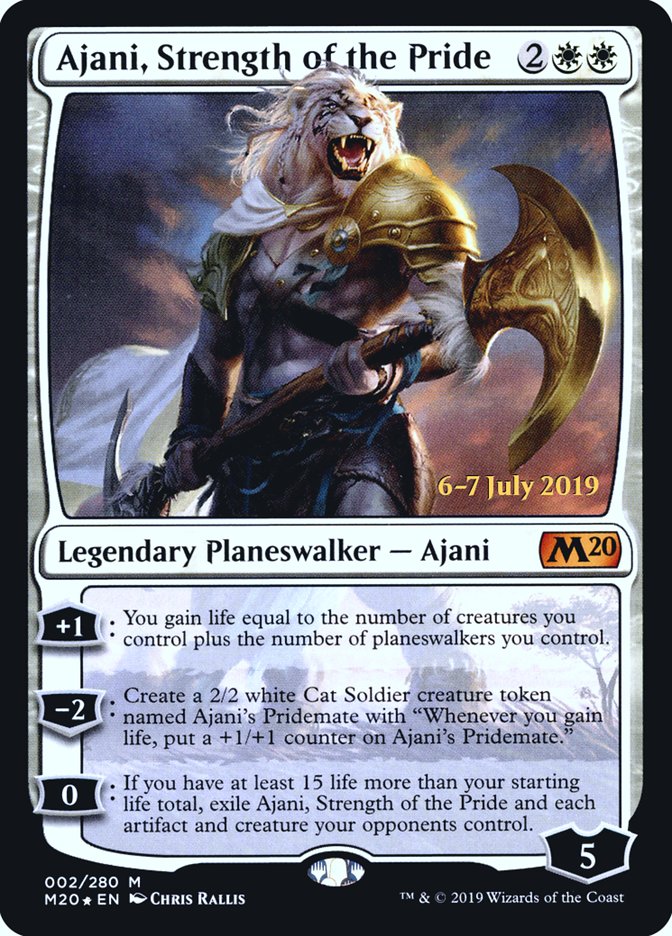 Ajani, Strength of the Pride [Core Set 2020 Prerelease Promos] | Good Games Modbury