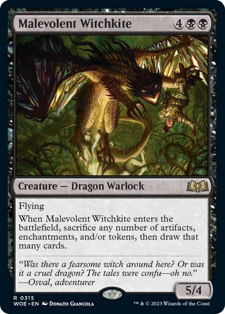 Malevolent Witchkite [Wilds of Eldraine] | Good Games Modbury