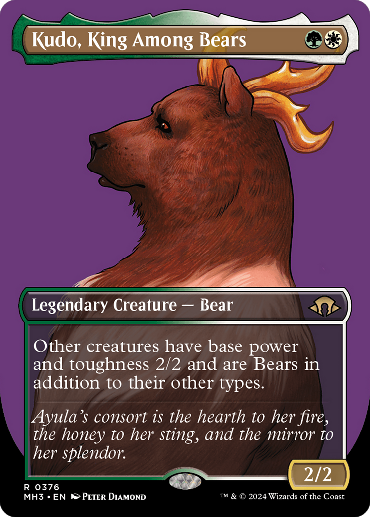 Kudo, King Among Bears (Borderless) [Modern Horizons 3] | Good Games Modbury