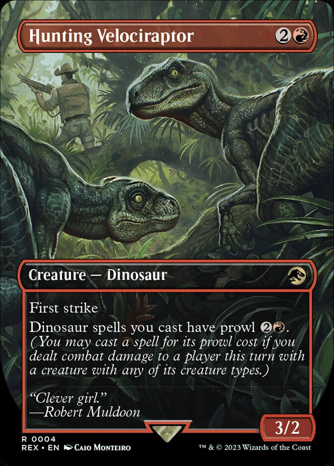 Hunting Velociraptor 4/26 (Universes Beyond: Jurassic World Collection)  - Borderless | Good Games Modbury