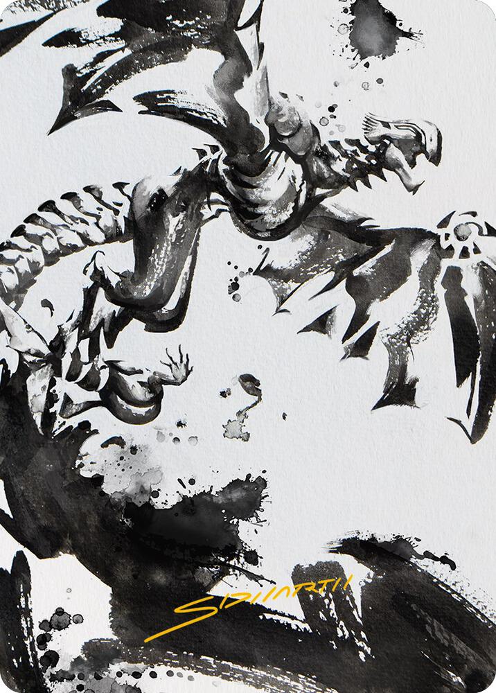 Quicksilver Fisher Art Card Gold Stamped Signature 68 (Art Series: Phyrexia: All Will Be One)  | Good Games Modbury