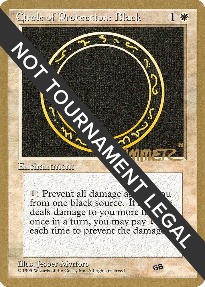 Circle of Protection Black 1996 Shawn Hammer Regnier 4ED SB shr14sb/308 (World Championship Decks)  | Good Games Modbury