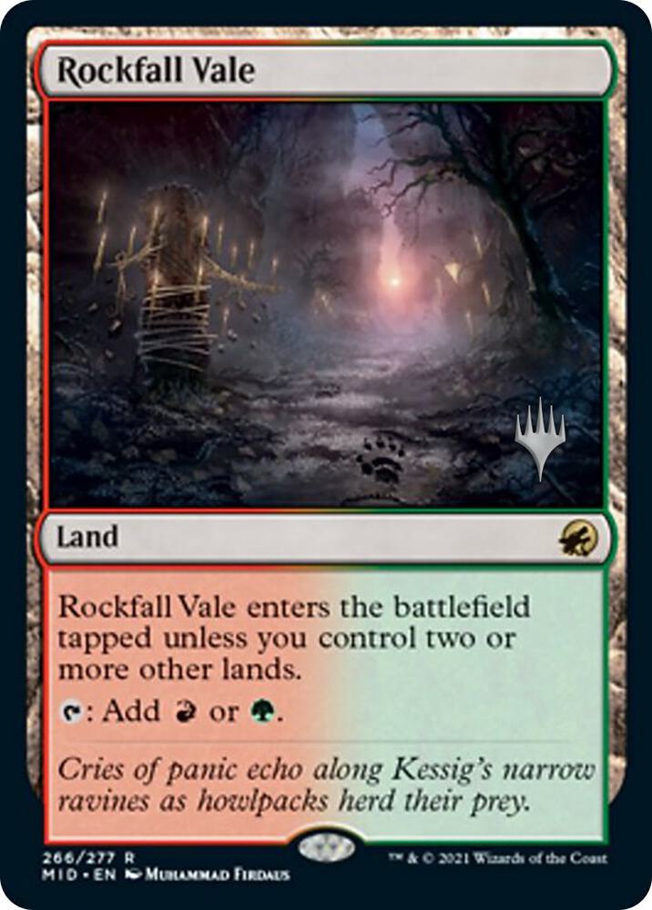 Rockfall Vale 266 (Promo Pack: Innistrad: Midnight Hunt)  - Foil | Good Games Modbury