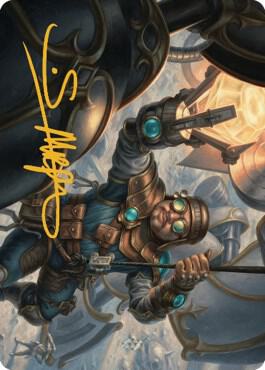Powerstone Engineer Art Card Gold Stamped Signature 2 (Art Series: The Brothers' War)  | Good Games Modbury