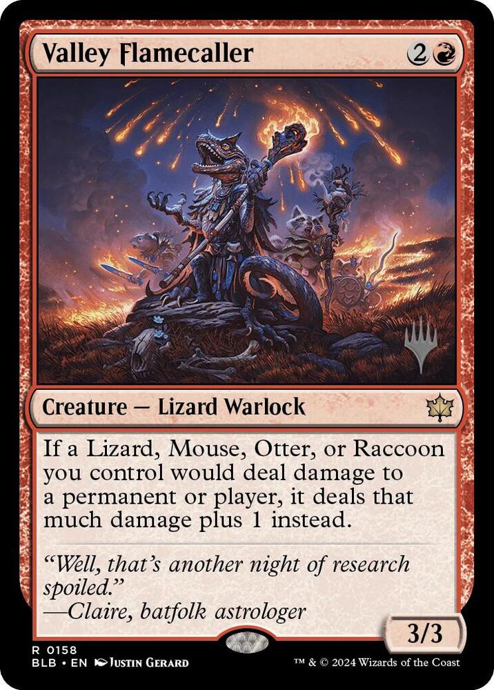 Valley Flamecaller 158 (Promo Pack: Bloomburrow)  - Foil | Good Games Modbury