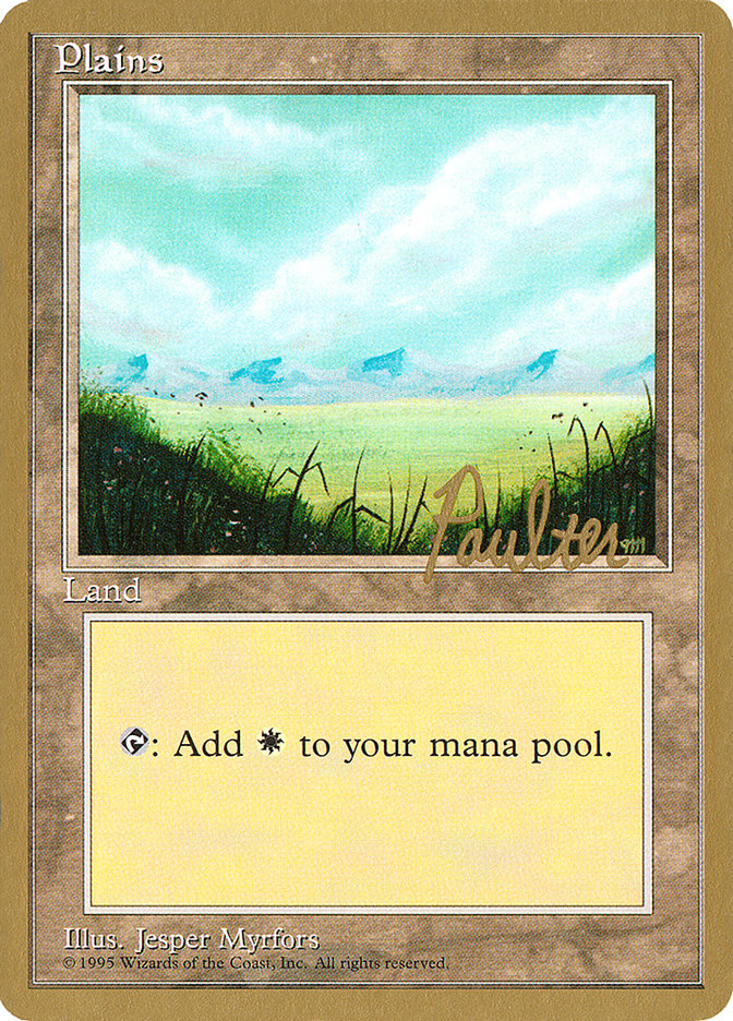 Plains (pp366) (Preston Poulter) [Pro Tour Collector Set] | Good Games Modbury