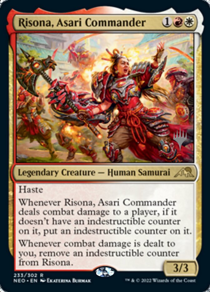 Risona, Asari Commander (Promo Pack) [Kamigawa: Neon Dynasty Promos] | Good Games Modbury