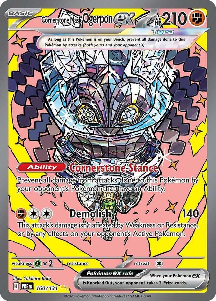 Cornerstone Mask Ogerpon ex (160/131) [Scarlet & Violet: Prismatic Evolutions] | Good Games Modbury