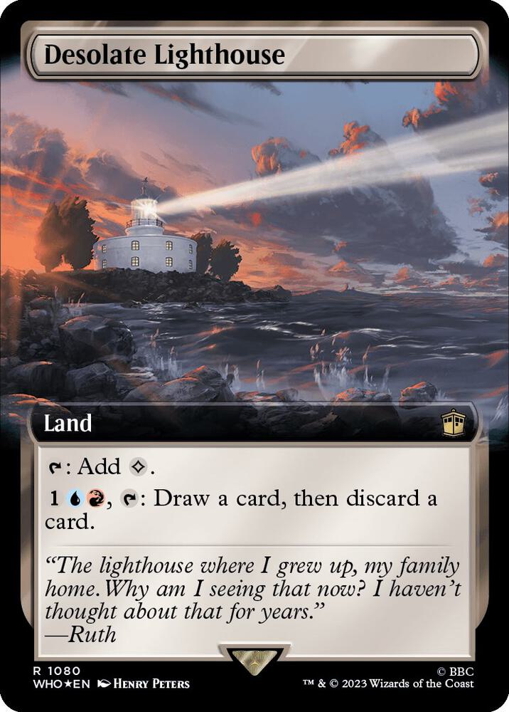 Desolate Lighthouse 1080/331 (Universes Beyond: Doctor Who)  - Extended Art Surge Foil | Good Games Modbury