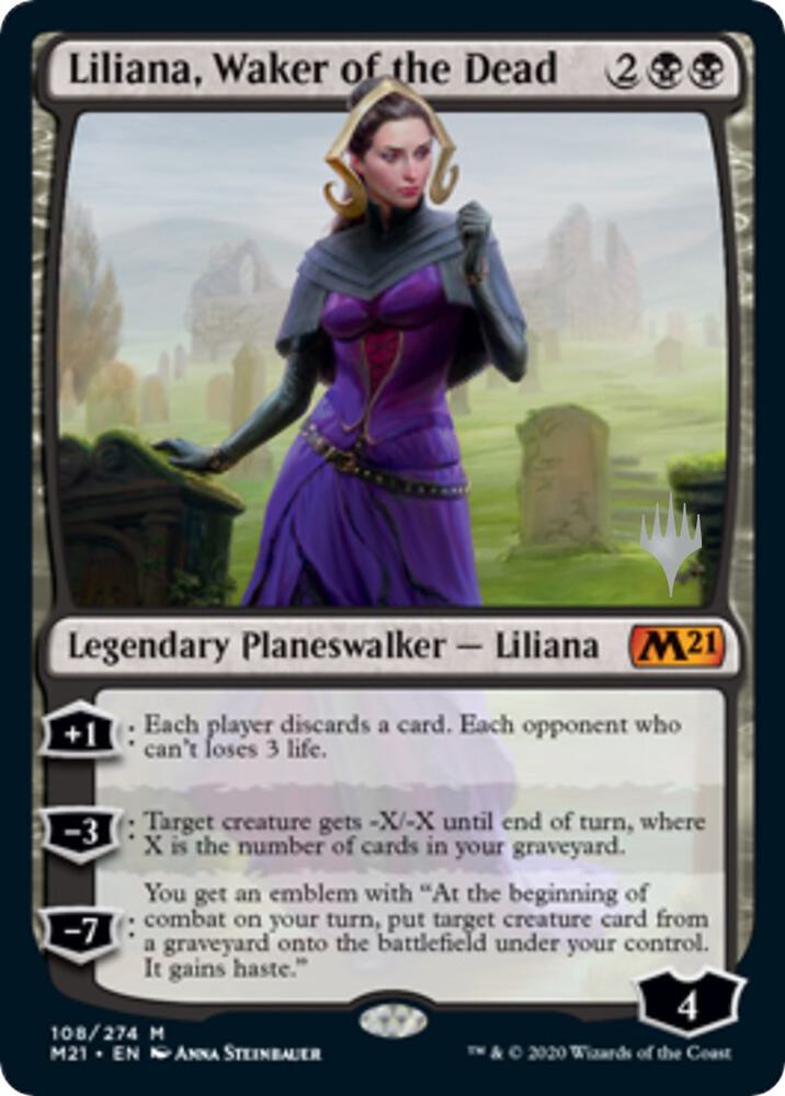 Liliana Waker of the Dead 108 (Promo Pack: Core Set 2021)  - Foil | Good Games Modbury