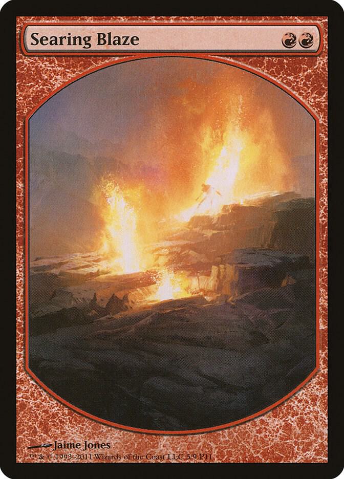 Searing Blaze 5/9 (Magic Player Rewards)  - Textless | Good Games Modbury