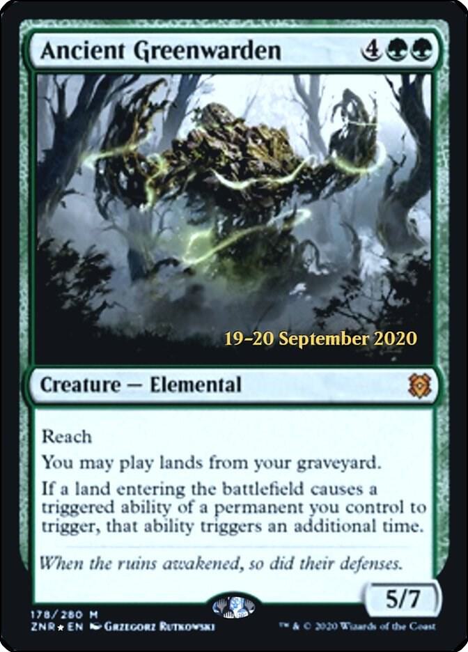 Ancient Greenwarden 178s/169 (Prerelease Cards)  - PreRelease Foil | Good Games Modbury