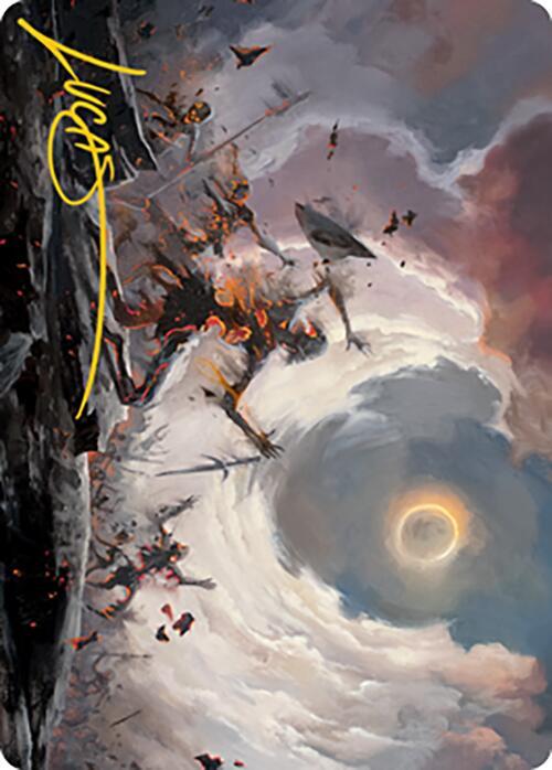 Damn Art Card Gold Stamped Signature 28 (Art Series: Modern Horizons 2)  | Good Games Modbury