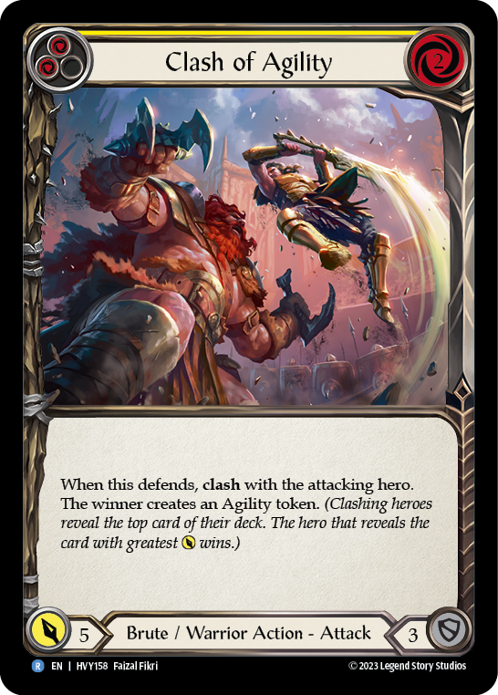 Clash of Agility (Yellow) [HVY158] (Heavy Hitters)  Rainbow Foil | Good Games Modbury