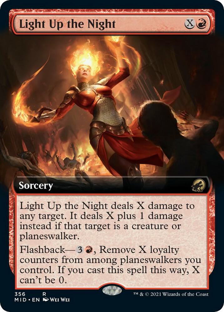 Light Up the Night Extended Art 356/277 (Innistrad: Midnight Hunt)  | Good Games Modbury