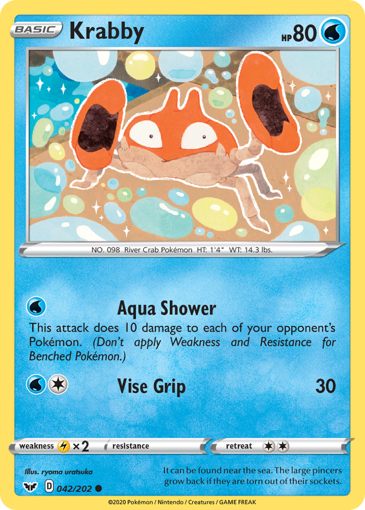 Krabby (042/202) [Sword & Shield: Base Set] | Good Games Modbury