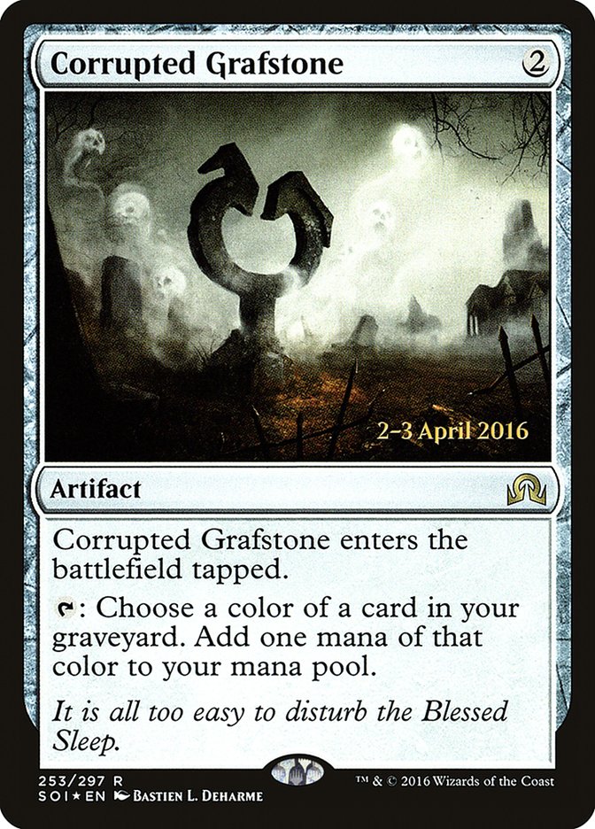 Corrupted Grafstone [Shadows over Innistrad Prerelease Promos] | Good Games Modbury