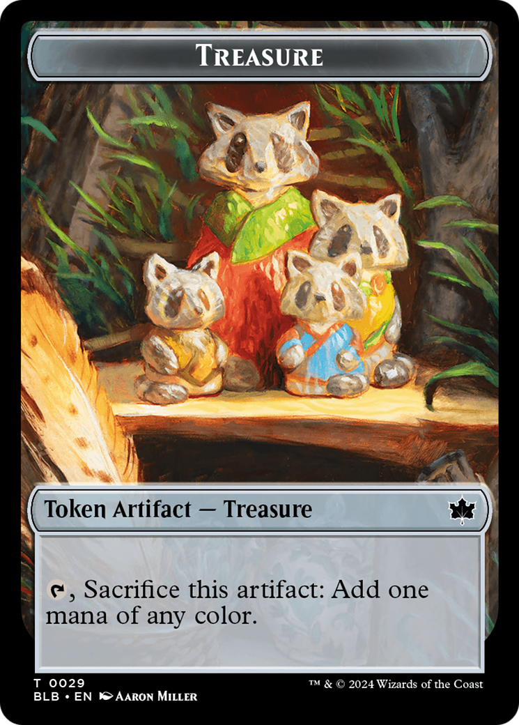 Squirrel // Treasure Double-Sided Token [Bloomburrow Tokens] | Good Games Modbury