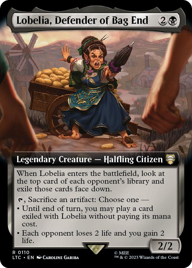 Lobelia, Defender of Bag End 110/347 (Commander: The Lord of the Rings: Tales of Middle-earth)  - Extended Art | Good Games Modbury