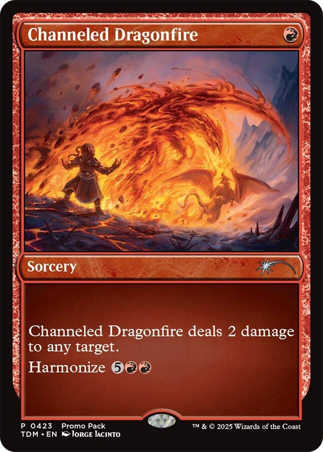 Channeled Dragonfire 423/291 (Promo Pack: Tarkir: Dragonstorm)  - Foil | Good Games Modbury