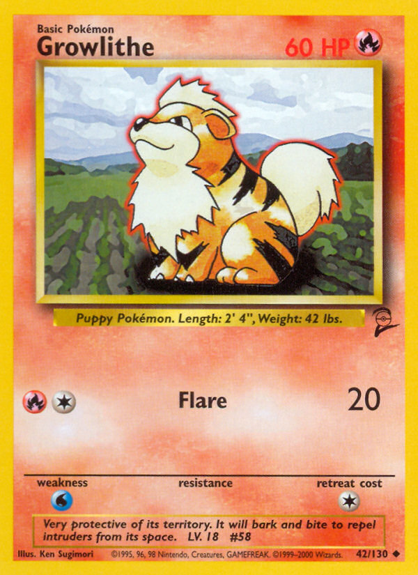 Growlithe (42/130) [Base Set 2] | Good Games Modbury