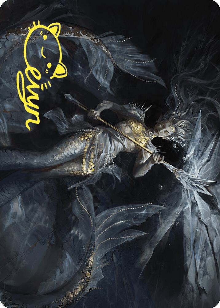 Sharae of Numbing Depths Art Card Gold Stamped Signature 32 (Art Series: Wilds of Eldraine)  | Good Games Modbury