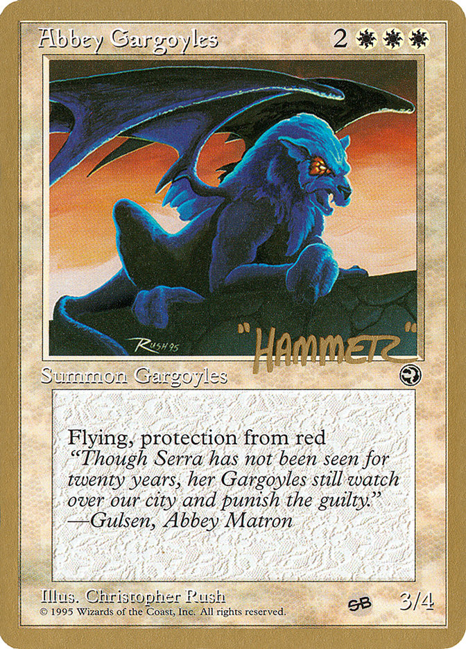 Abbey Gargoyles (Shawn "Hammer" Regnier) (SB) [Pro Tour Collector Set] | Good Games Modbury