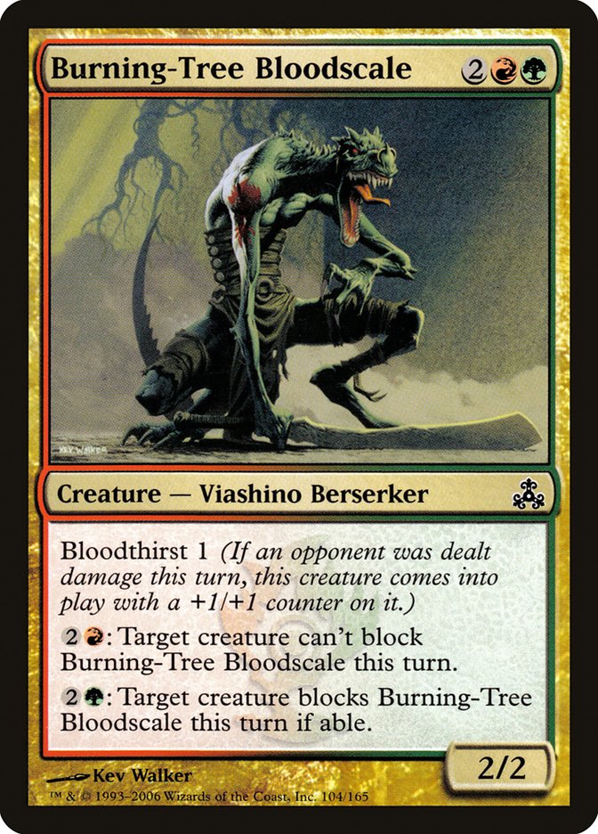 Burning-Tree Bloodscale 104/165 (Guildpact)  - Foil | Good Games Modbury