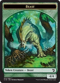 Beast (013) // Plant Double-Sided Token [Commander 2018 Tokens] | Good Games Modbury