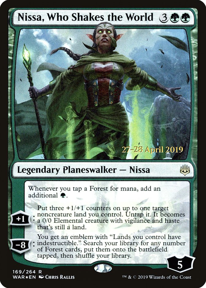 Nissa, Who Shakes the World [War of the Spark Prerelease Promos] | Good Games Modbury