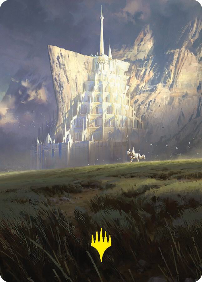 Minas Tirith Art Card Gold Stamped Signature 55 (Art Series: Universes Beyond: The Lord of the Rings: Tales of Middle-earth)  | Good Games Modbury