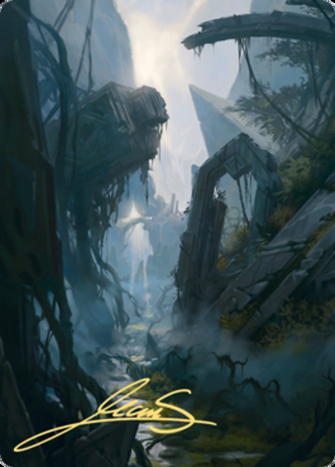 Swamp 2 Art Card (Gold-Stamped Signature) [Zendikar Rising Art Series] | Good Games Modbury