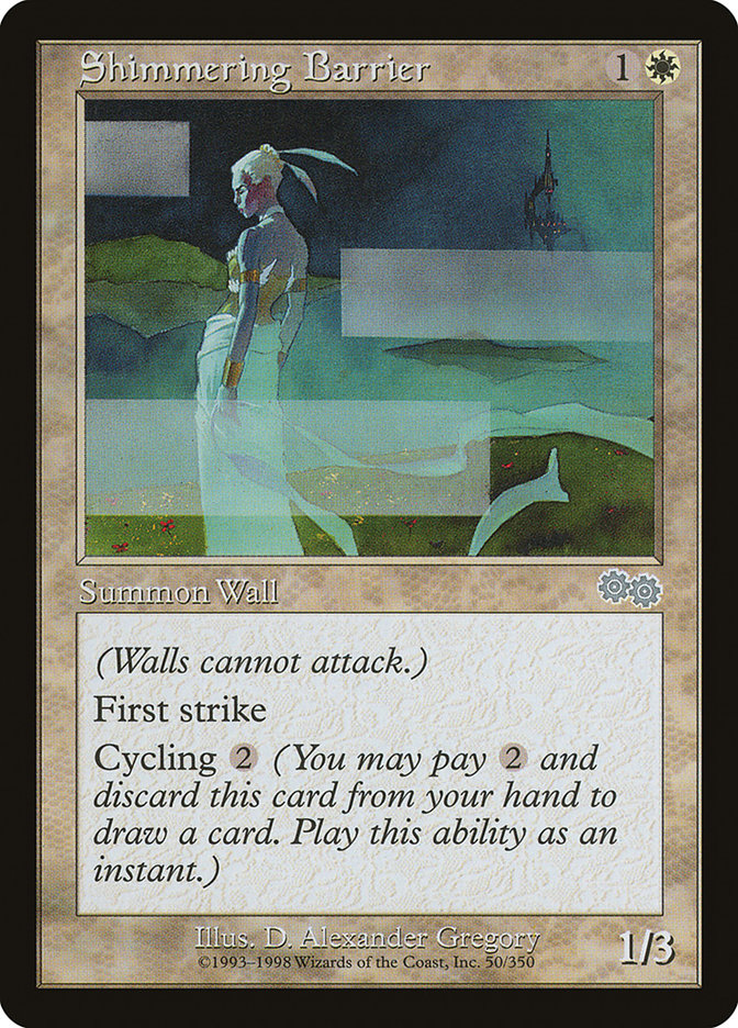 Shimmering Barrier 50/350 (Urza's Saga)  | Good Games Modbury