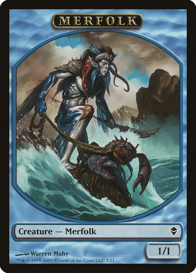 Merfolk Token [Zendikar Tokens] | Good Games Modbury