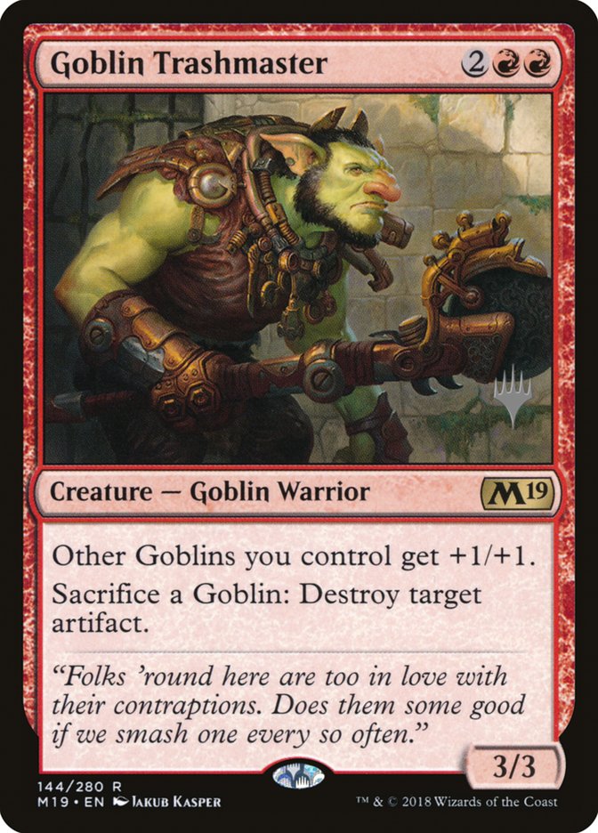 Goblin Trashmaster (Promo Pack) [Core Set 2019 Promos] | Good Games Modbury