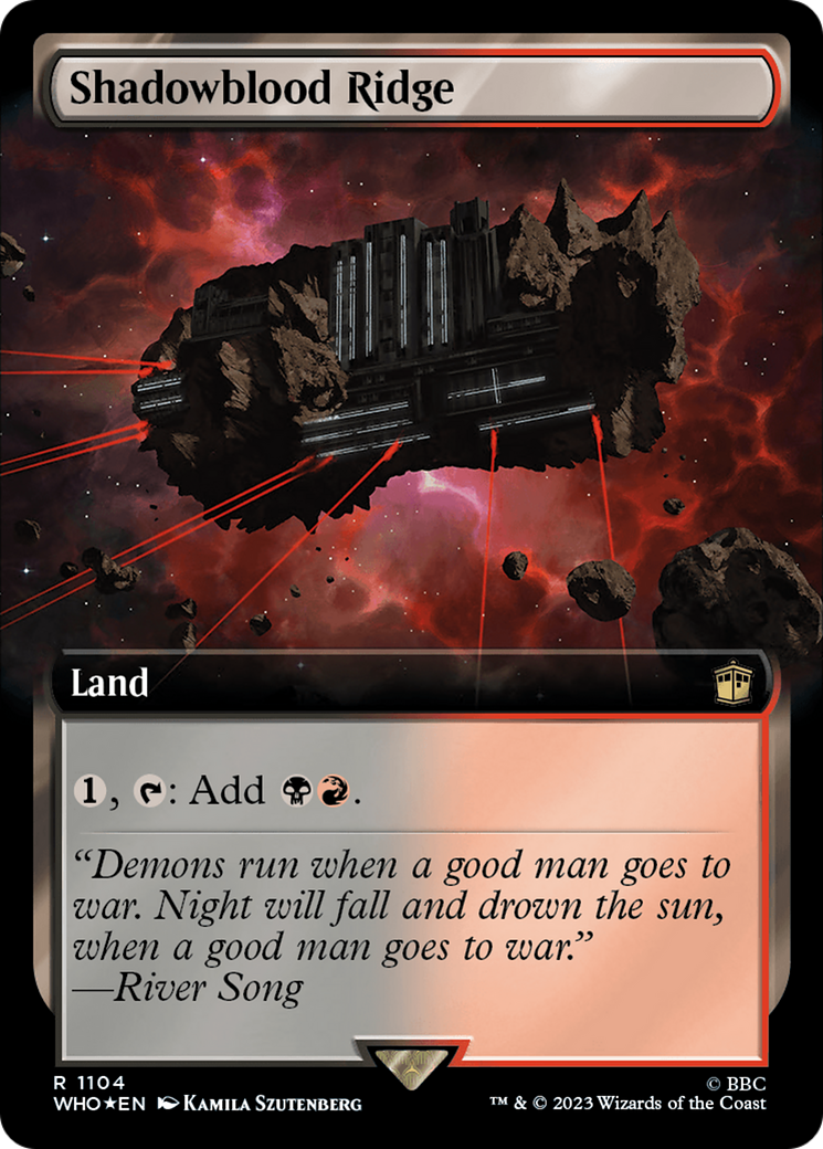 Shadowblood Ridge (Extended Art) (Surge Foil) [Doctor Who] | Good Games Modbury