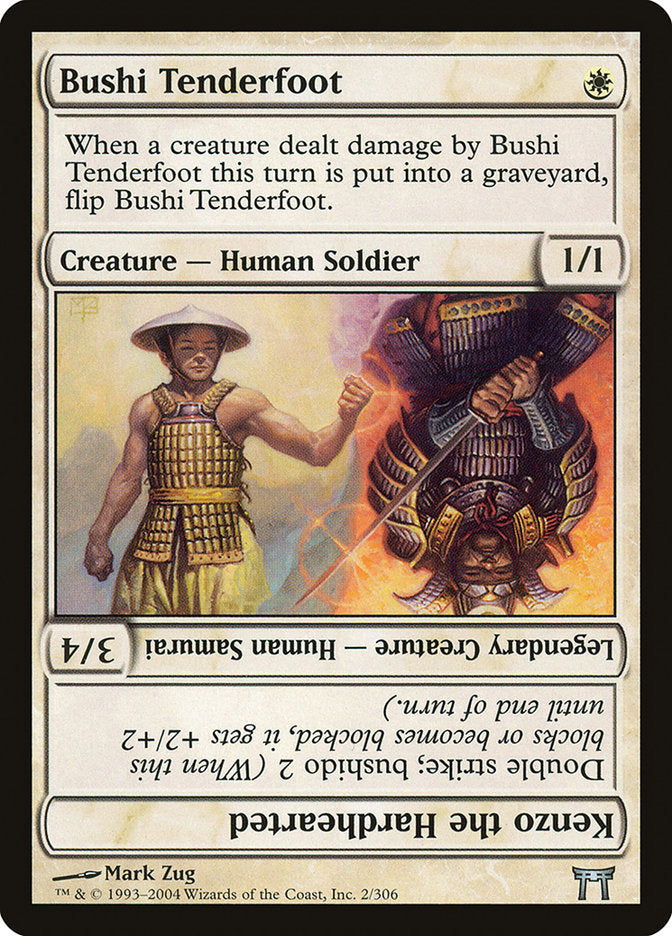 Bushi Tenderfoot // Kenzo the Hardhearted 2/306 (Champions of Kamigawa)  - Foil | Good Games Modbury