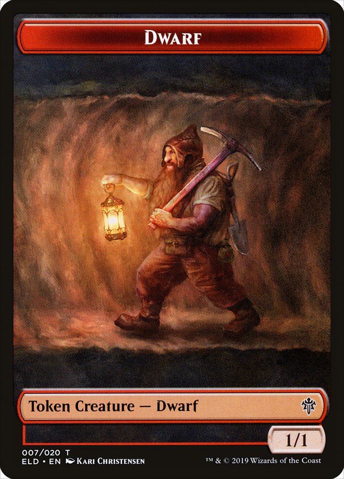 Dwarf Token [Throne of Eldraine Tokens] | Good Games Modbury