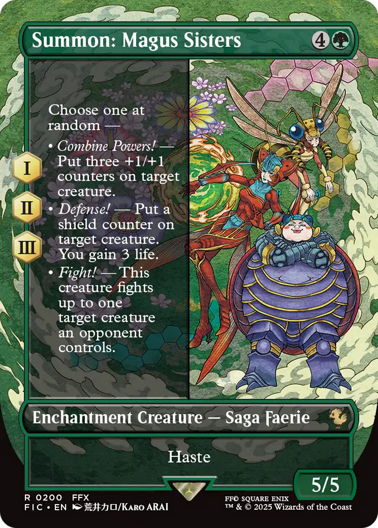 Summon: Magus Sisters (Borderless) [FINAL FANTASY Commander] | Good Games Modbury