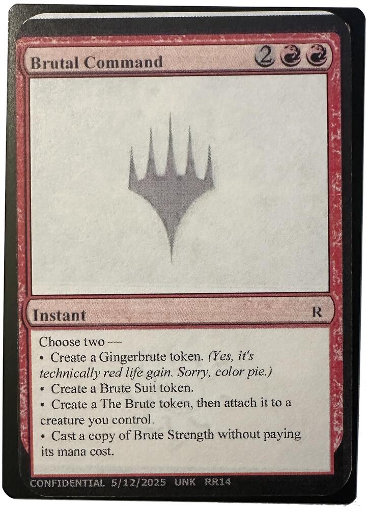 Brutal Command RR14/477 (Un-Known Event Playtest Cards)  | Good Games Modbury