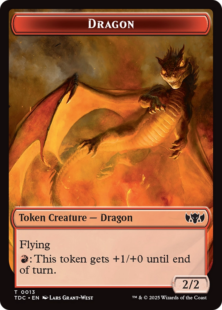 Dragon Egg // Dragon (0013) Double-Sided Token [Tarkir: Dragonstorm Commander Tokens] | Good Games Modbury