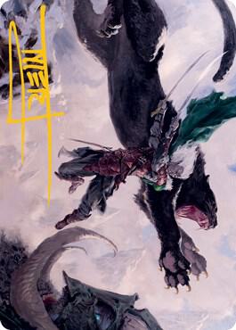 Drizzt DoUrden Art Card Gold Stamped Signature 52 (Art Series: Adventures in the Forgotten Realms)  | Good Games Modbury