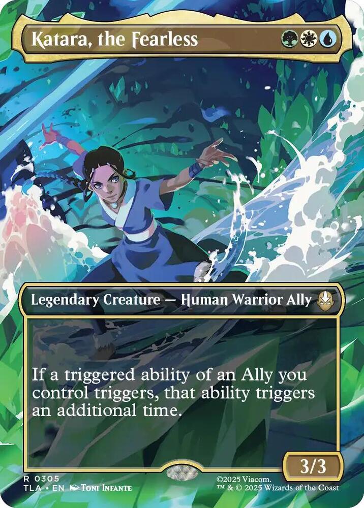 Katara, the Fearless 305 (Avatar: The Last Airbender)  - Borderless Foil | Good Games Modbury