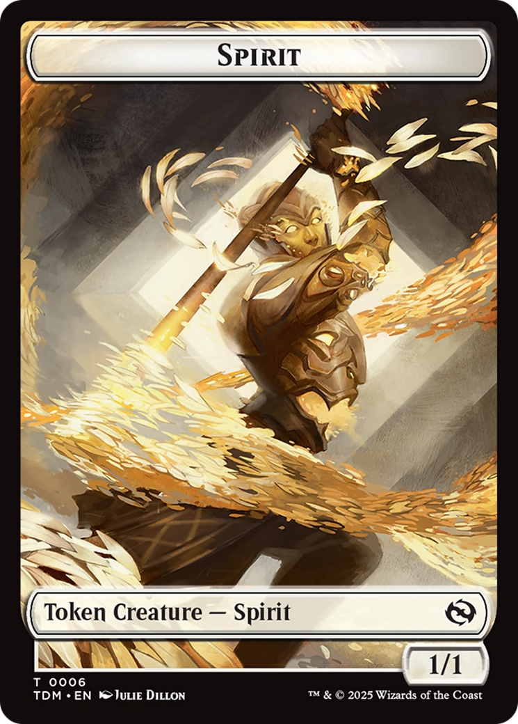 Spirit (0006) // Spirit (0007) Double-Sided Token [Tarkir: Dragonstorm Tokens] | Good Games Modbury