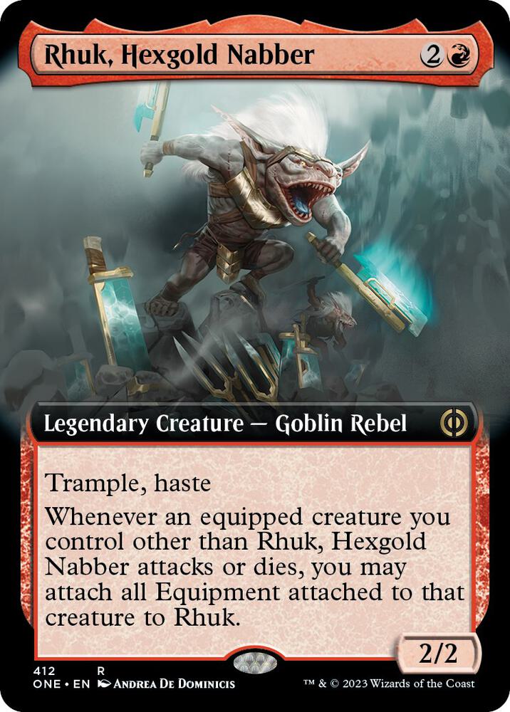 Rhuk, Hexgold Nabber 412/271 (Phyrexia: All Will Be One)  - Extended Art | Good Games Modbury