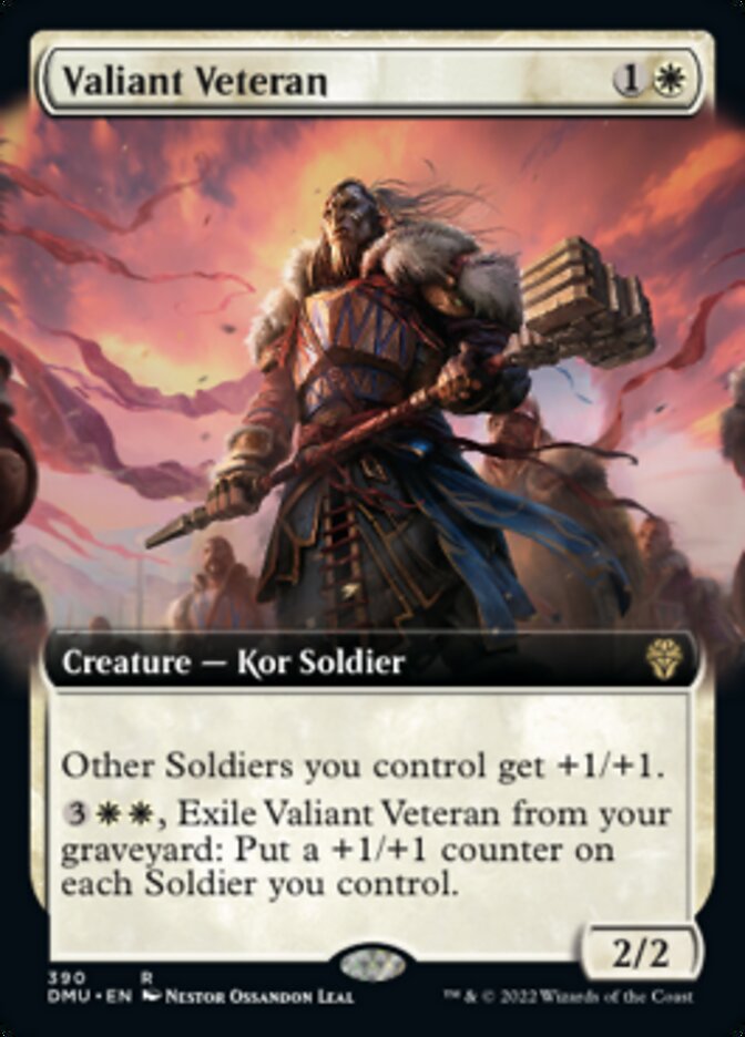 Valiant Veteran (Extended Art) [Dominaria United] | Good Games Modbury