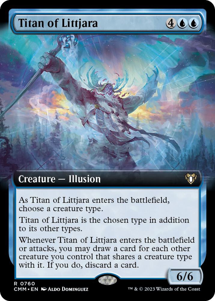 Titan of Littjara 760/451 (Commander Masters)  - Extended Art Foil | Good Games Modbury