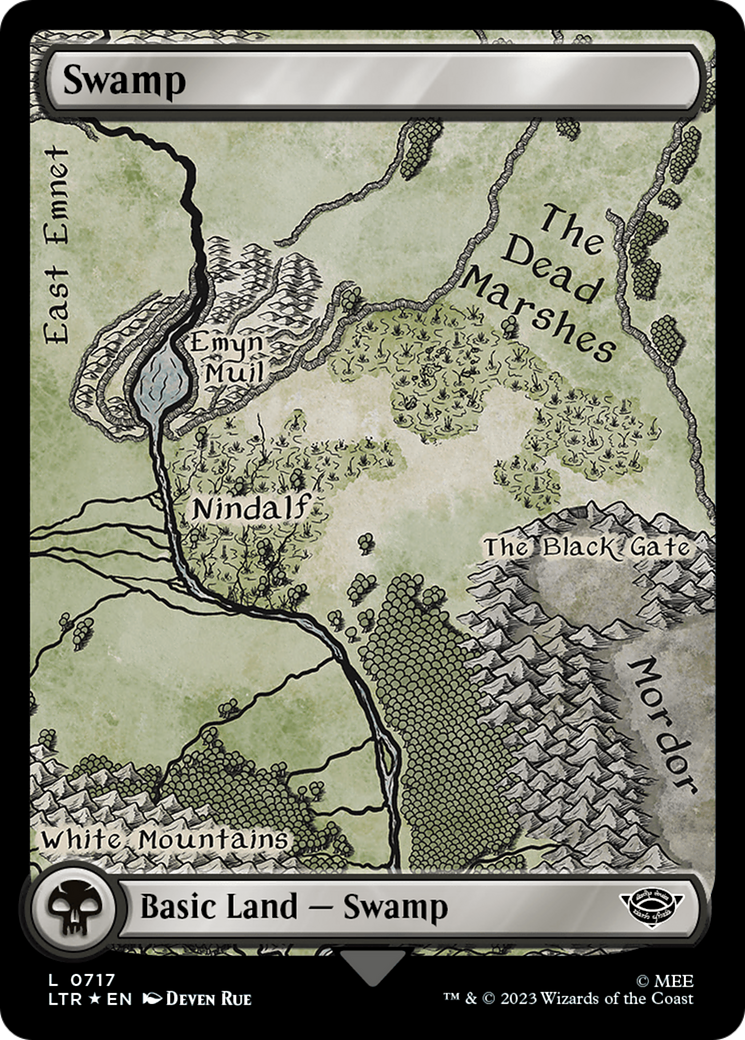 Swamp (0717) (Surge Foil) [The Lord of the Rings: Tales of Middle-Earth] | Good Games Modbury