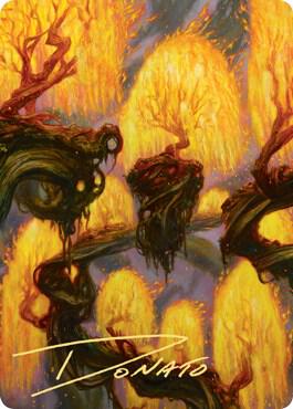 Grove of the Burnwillows Art Card Gold Stamped Signature 34 (Art Series: Zendikar Rising)  | Good Games Modbury